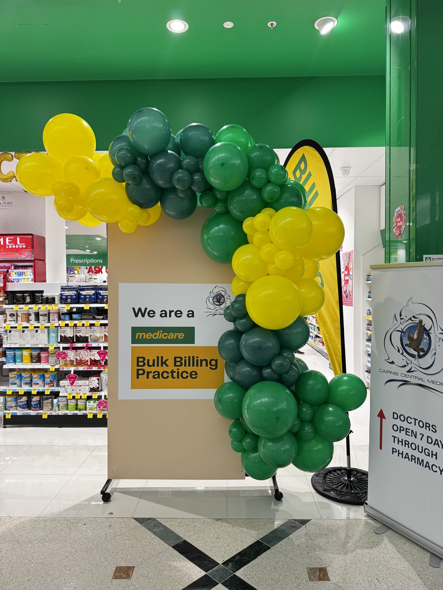 The Statement Panel with Balloon Garland (hire)