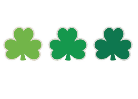 Small Shamrock Cardboard Cutouts Pk50