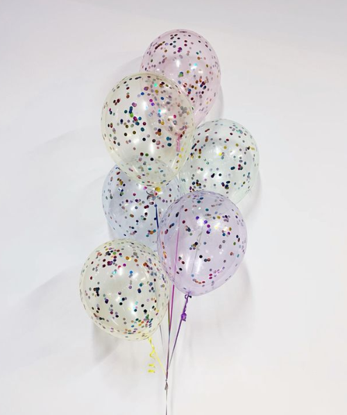 Tinted Confetti Balloon Bouquet
