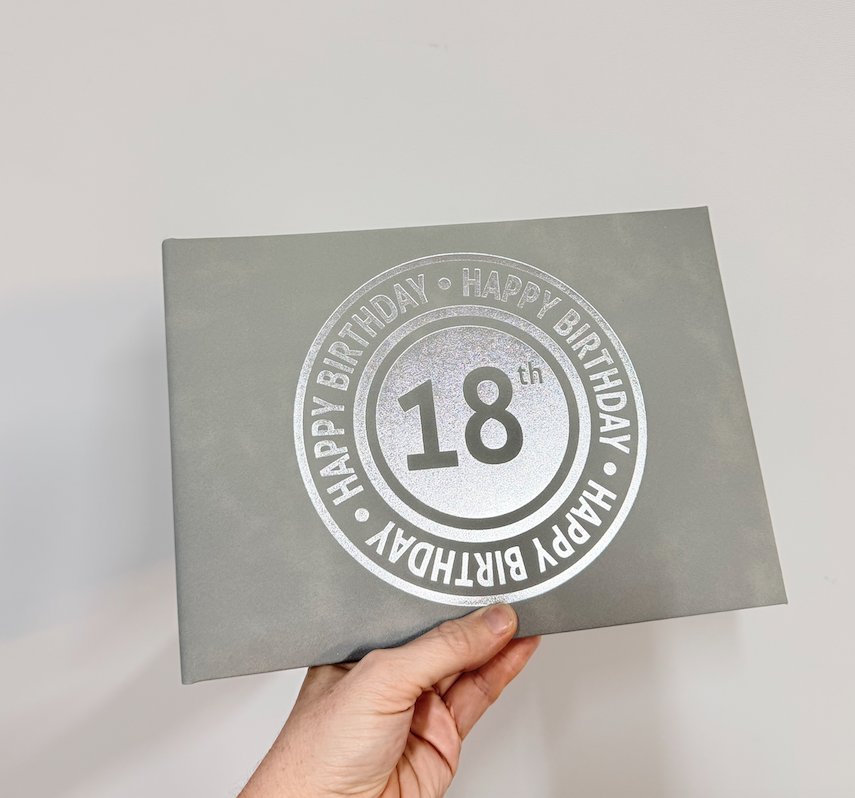 Guest Book 18th Grey/Silver in Box