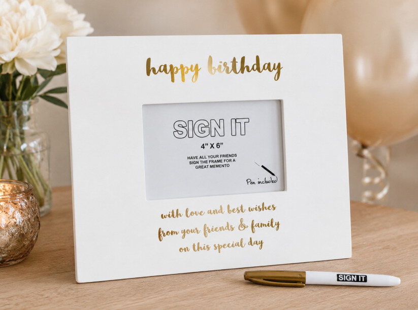 Signature Keepsake Photo Frame Happy Birthday