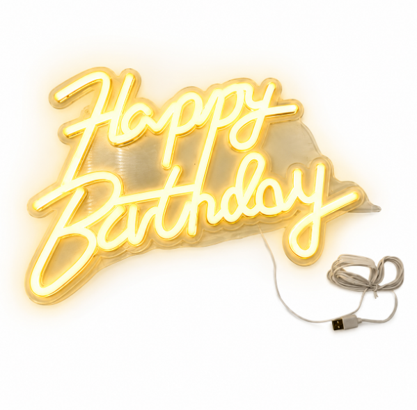 LED Light Plaque - Happy Birthday