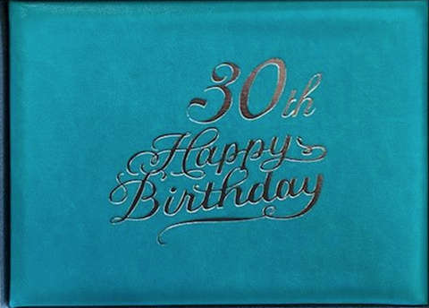 Guest Book 30th Teal/Silver in Box