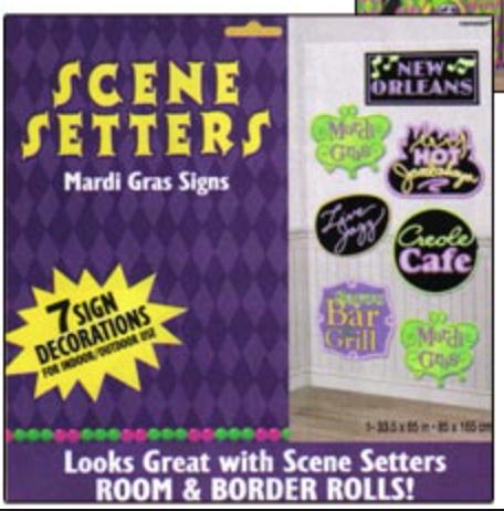 Scene Setter Mardi Gras Signs