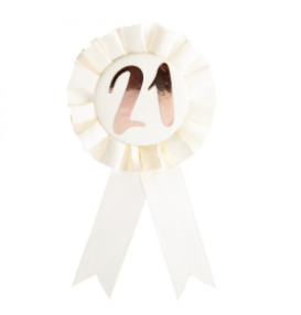 Rosette Badge Rose Gold/ Ivory 21st