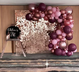 Shimmer Wall Hire - Rose Gold with Balloon Garland