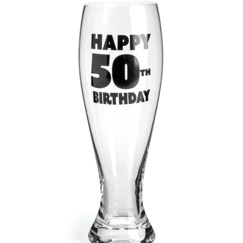 50th Birthday Pilsner Glass