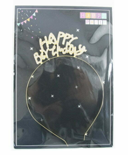 Gold "Happy Birthday" Headband