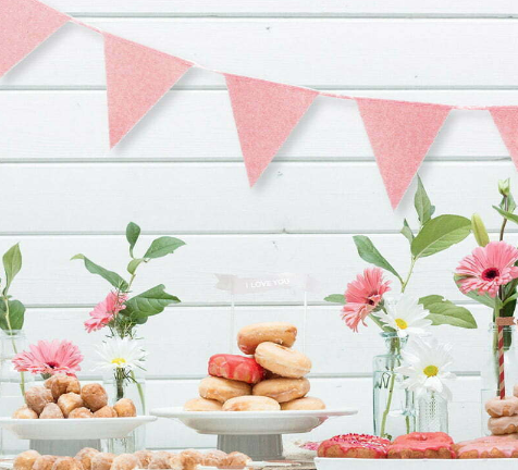 Bunting Glitter Rose Gold 3.5m