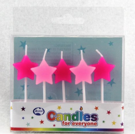 Candles Pink-Tone Stars