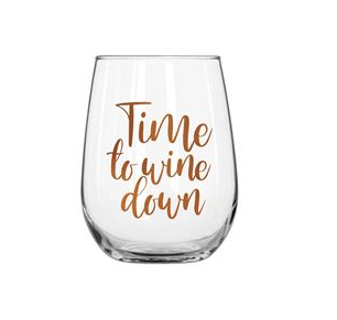 Stemless Wine Glass - Time to wine down