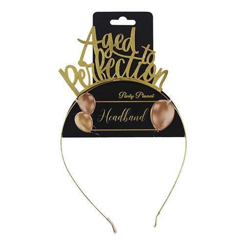 Aged to Perfection Headband Gold