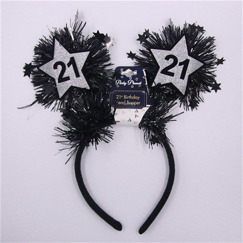 21st Head Bopper Black/ Silver