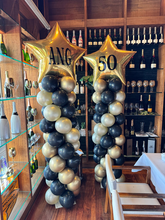 Column with Jumbo Star Topper + Custom Text