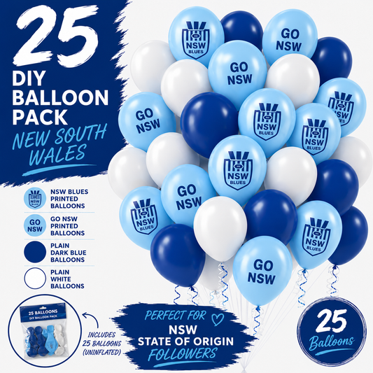 NSW Pk25 DIY Latex Balloons (uninflated)