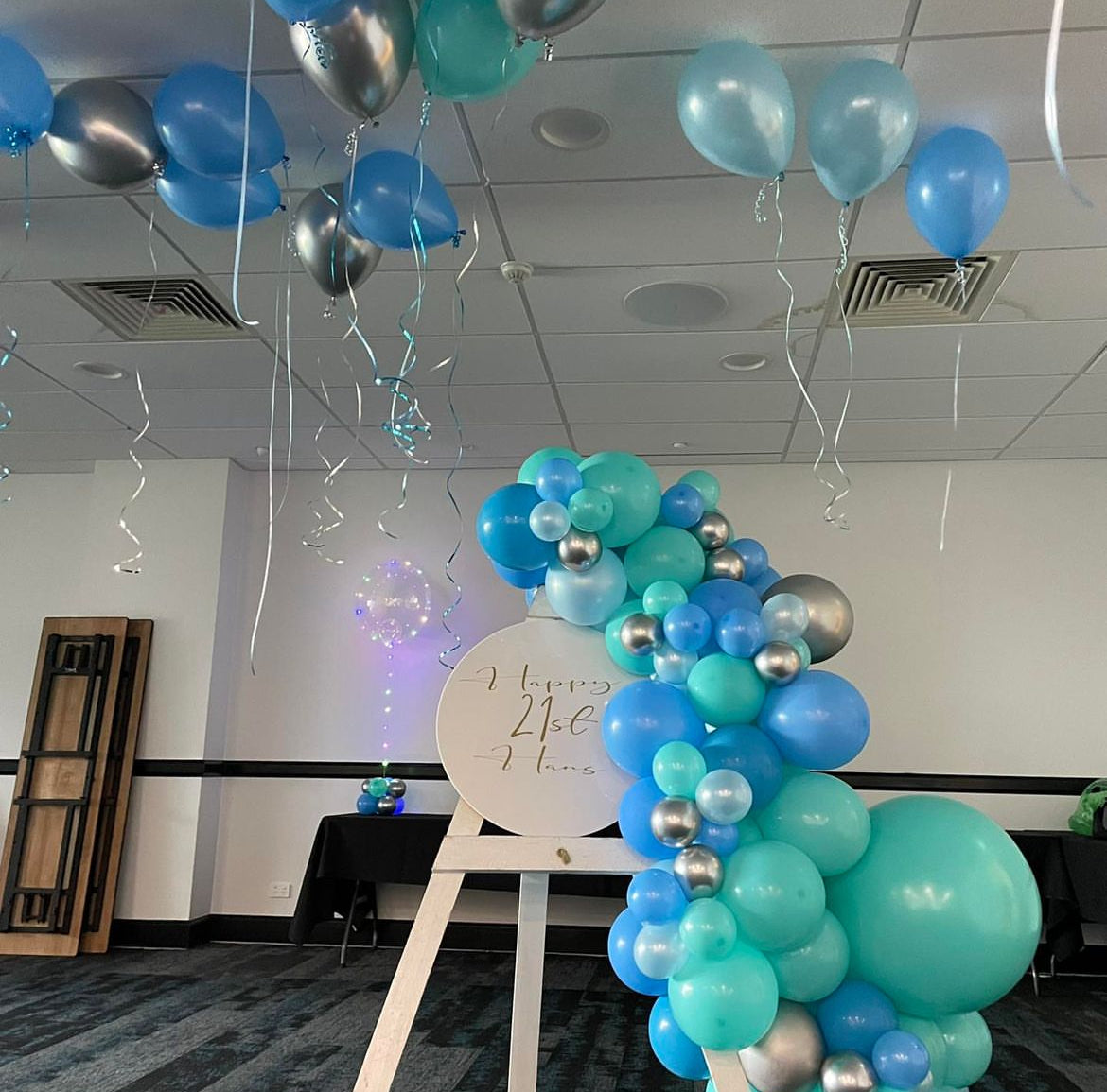 Balloon Garland + Sign & Easel Hire