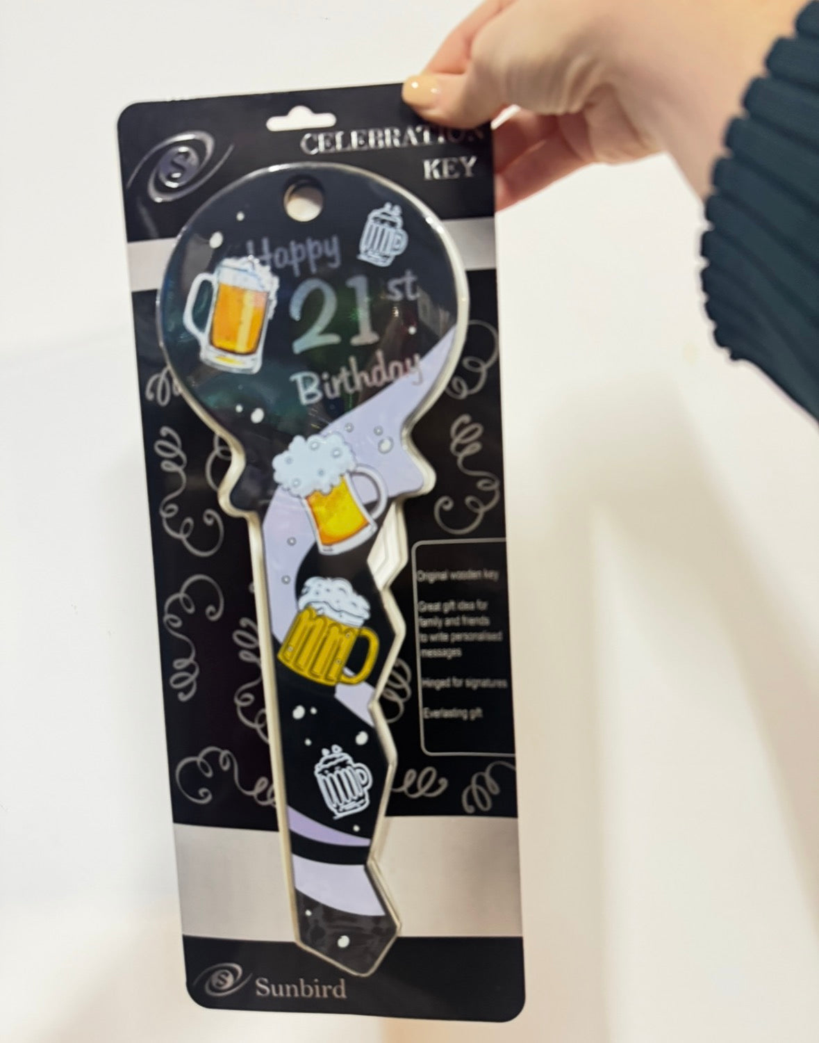 Signature Key 21st Birthday Beer Glasses