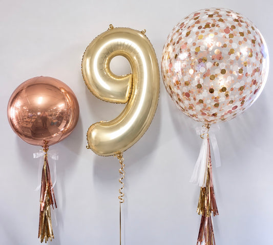 Set 1) Orb, Megaloon, Confetti Balloon