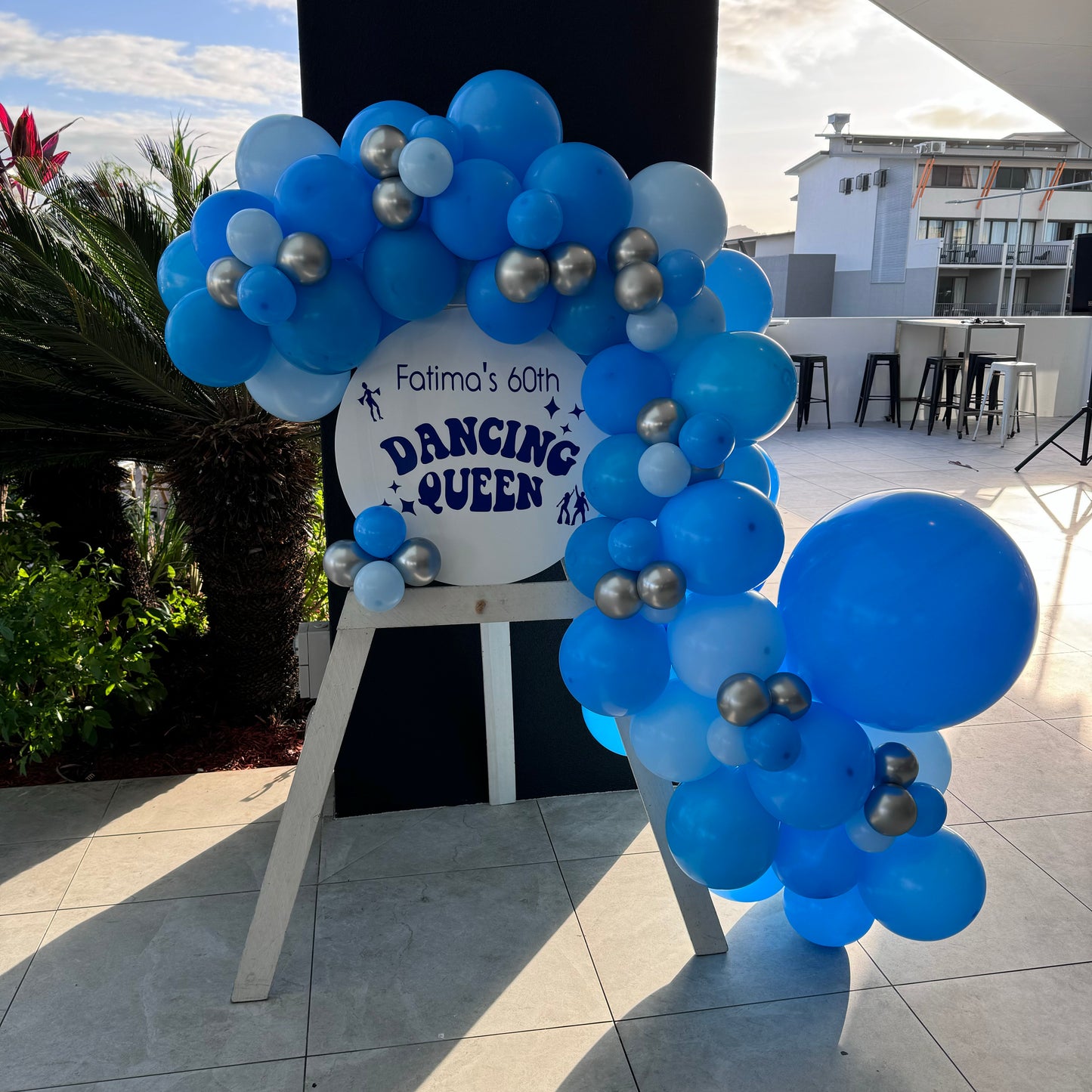 Balloon Garland + Sign & Easel Hire