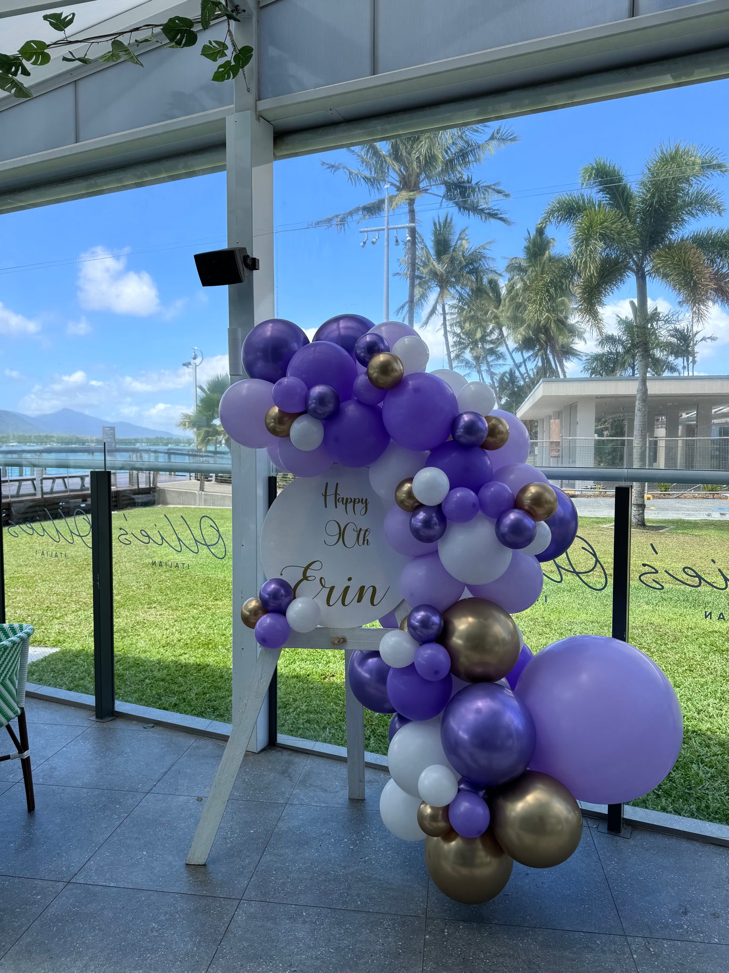 Balloon Garland + Sign & Easel Hire