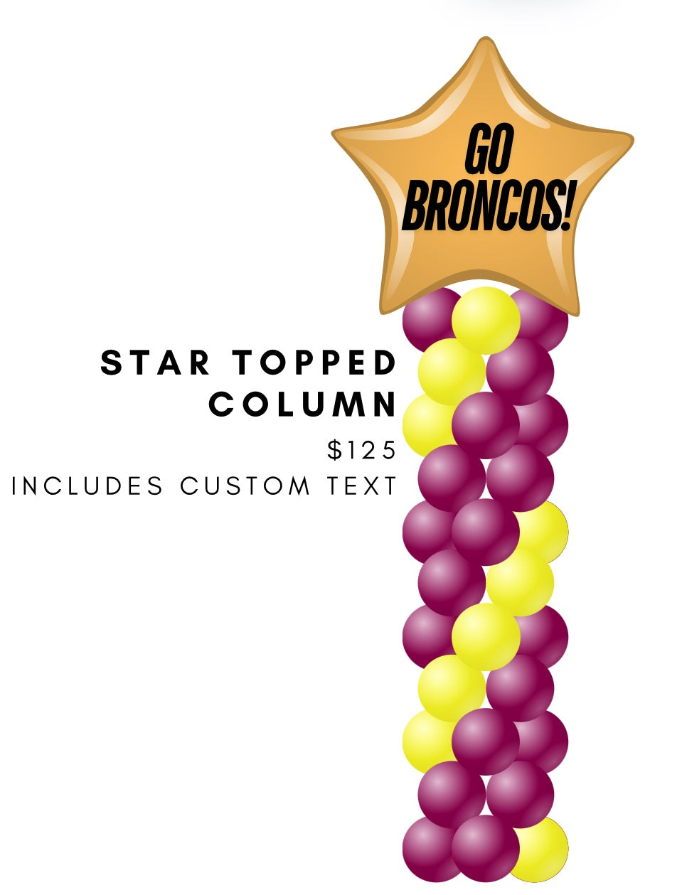 Broncos Star Topped Column