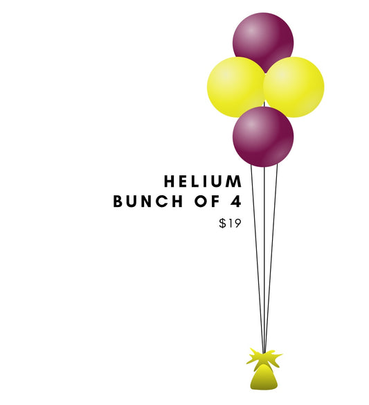 Broncos Bunch of 4 Balloons