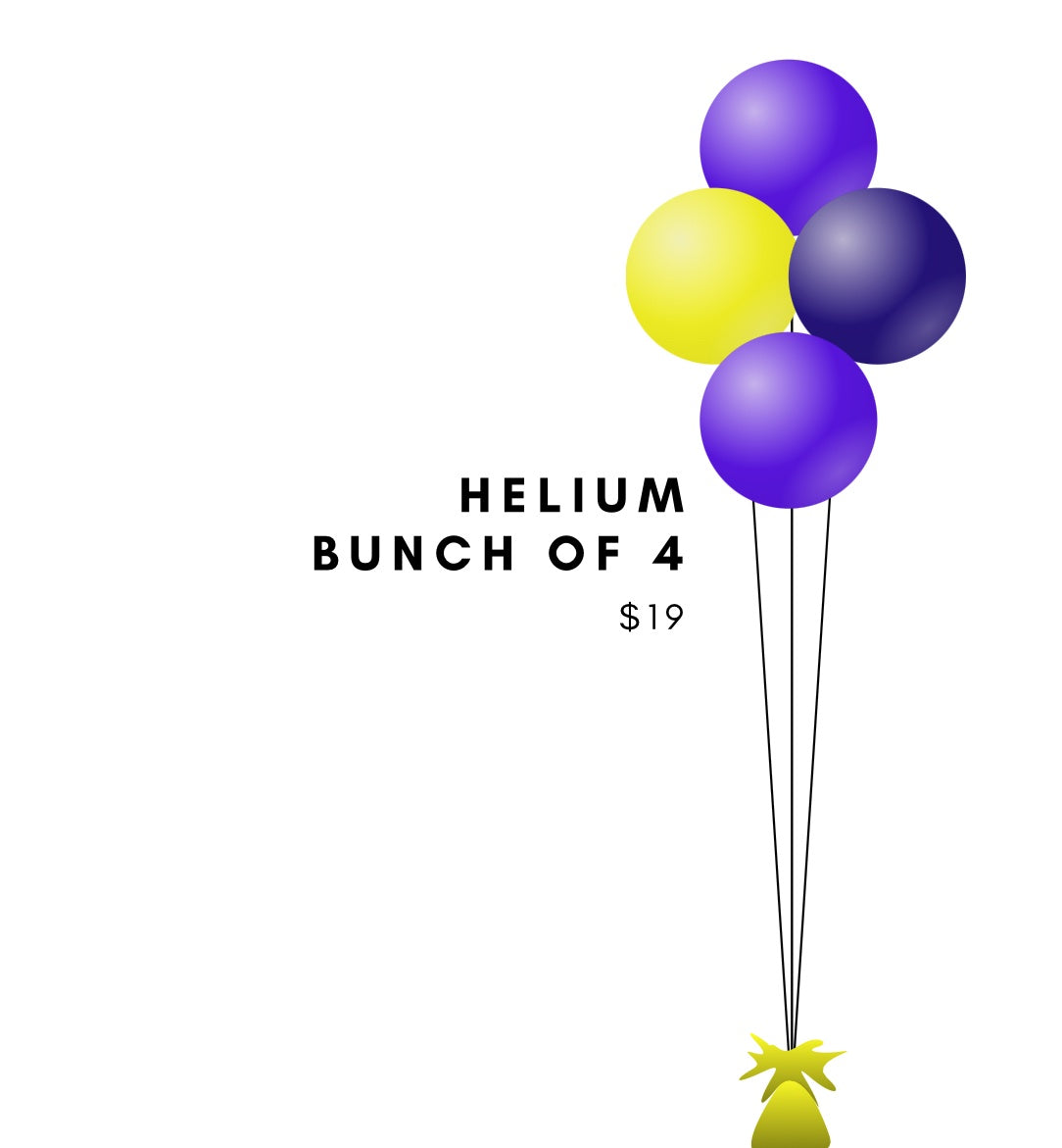 Storms Bunch of 4 Balloons