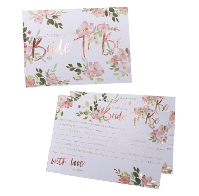 Bride To Be Advice Cards