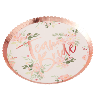 Team Bride Paper Plates