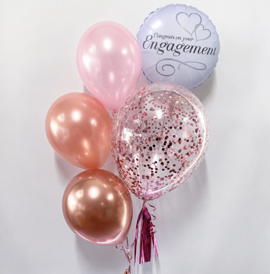 Engagement - Sparkling Confetti and Foil Bouquet