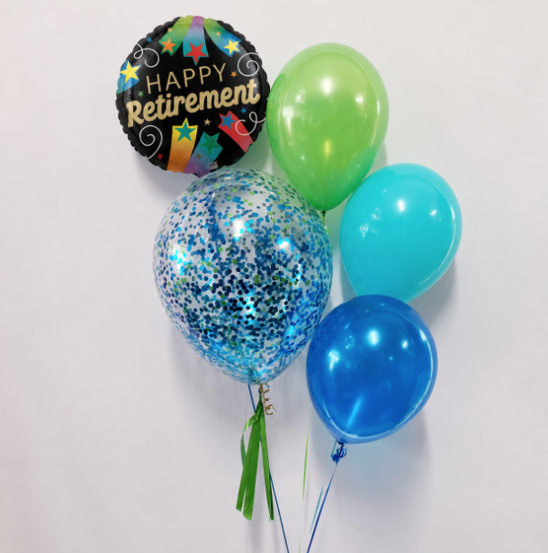 Retirement - Sparkling Confetti and Foil Bouquet