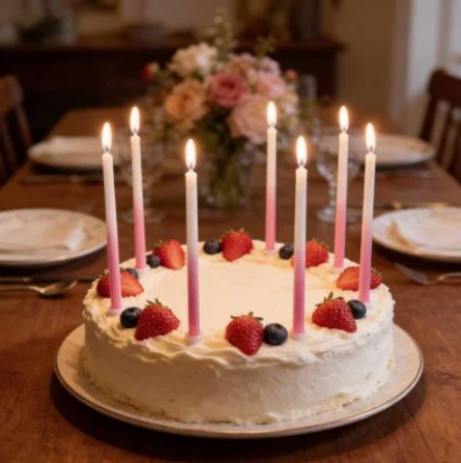 Candles Ombre Gradient Pink
