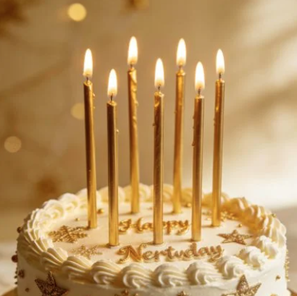 Candles Metallic Gold