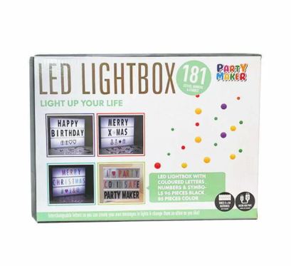 LED Light Box with Letter & Numbers
