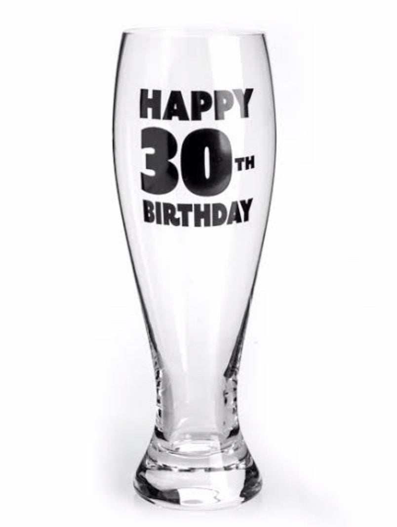 30th Birthday Pilsner Glass