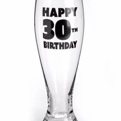 30th Birthday Pilsner Glass