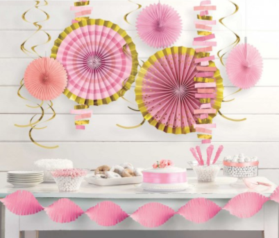 Feature Wall Decorating Kit Pink/Gold