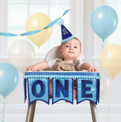 Deluxe High Chair Banner -Boy SALE ITEM NO REFUNDS