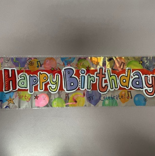 Foil Banner Bright Happy Birthday