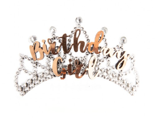 Tiara Birthday Girl Rose Gold/Silver