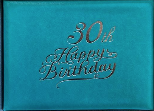 Guest Book 30th Teal/Silver in Box