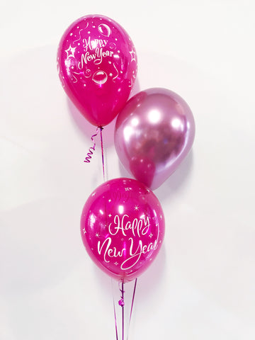 New Years Eve Bouquet of 3 Balloons