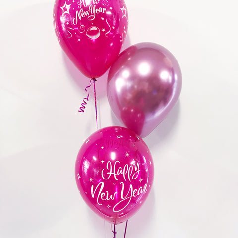 New Years Eve Bouquet of 3 Balloons