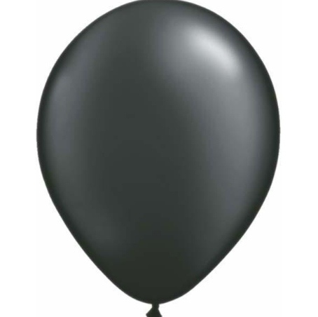 Pearl Onyx Black Latex Balloons Pack of 25
