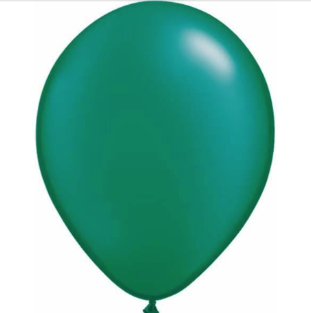 Pearl Emerald Green Latex Balloons Pack of 25