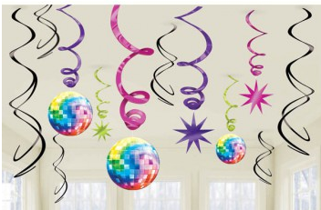Disco Fever Swirl Decorations