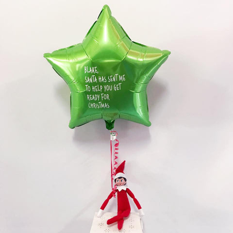 Elf on the Shelf Custom Message Balloon