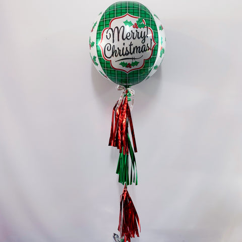 Merry Christmas Orb with Tassels