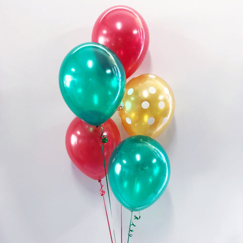 Christmas Bouquet of 5 Balloons