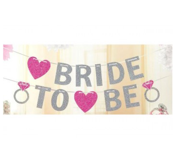 Bride To Be Glitter Letter Banner